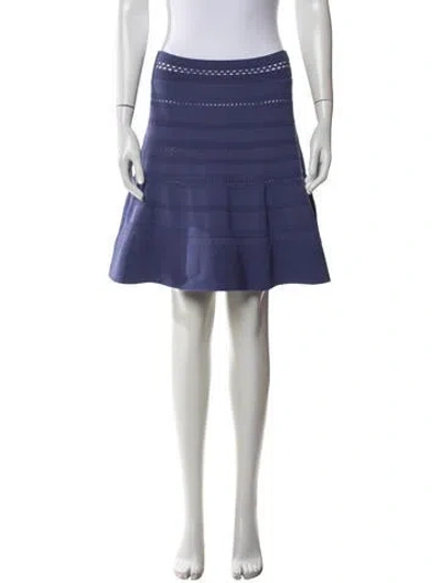 Pre-owned Sandro Lasercut Accents Mini Skirt In Purple