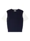 Sandro Layered-effect T-shirt In Blue