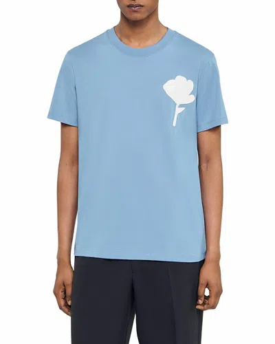 SANDRO LAYERED FLOWER TEE