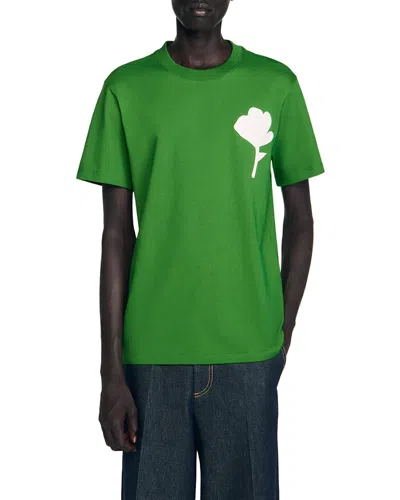 SANDRO LAYERED FLOWER TEE