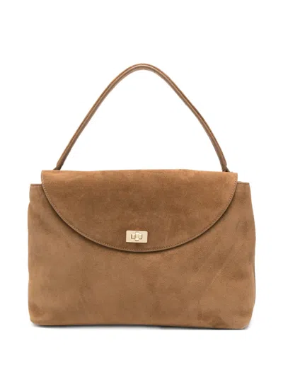 Sandro Le Grand Bazaar Suede Tote Bag In Brown