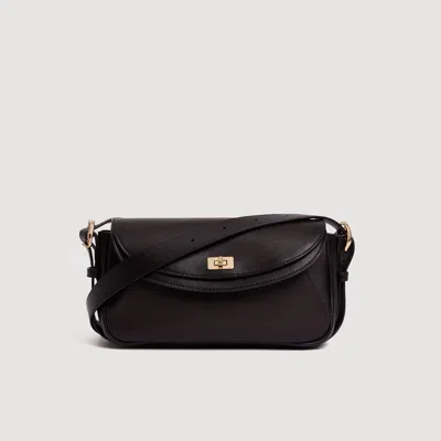 Sandro Le Mambo Leather Bag In Brown