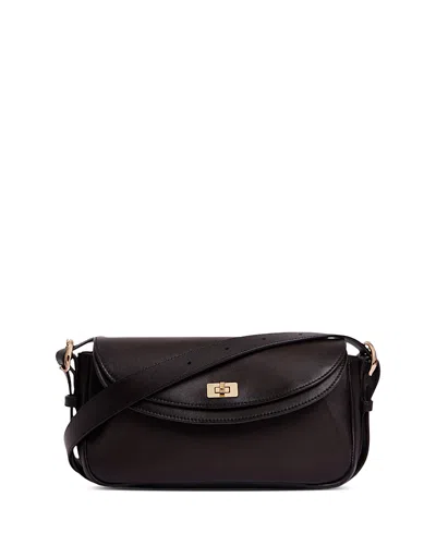 Sandro Le Mambo Medium Leather Crossbody Bag In Brown