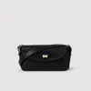 Sandro Le Mambo Plain Leather Bag In Black
