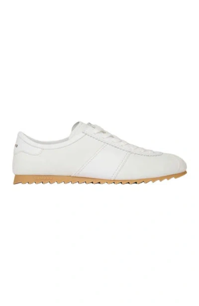 Sandro Leather And Suede Low-top Trainers In Black