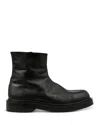 Sandro Leather Ankle Boots In Black