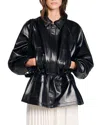 Sandro Leather Ashley Jacket In Black