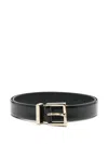 Sandro Leather Belt In Black