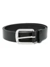 Sandro Leather Belt In Black