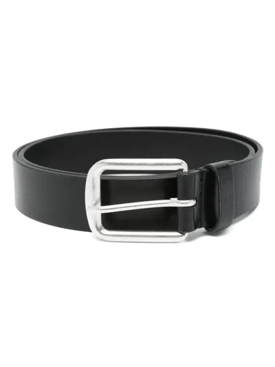 Sandro Leather Belt In Black