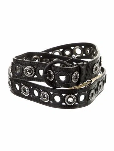 Pre-owned Sandro Leather Belt In Black