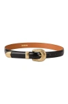 Sandro Leather Belt In Black