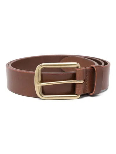 Sandro Leather Belt In Brown