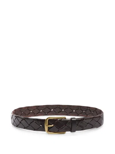 Sandro Leather Belt In Brown