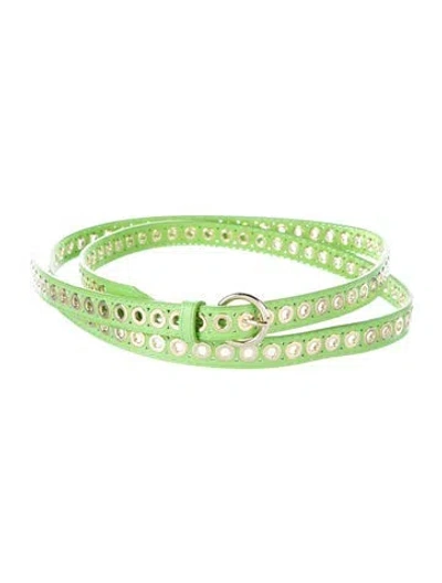 Pre-owned Sandro Leather Belt In Green