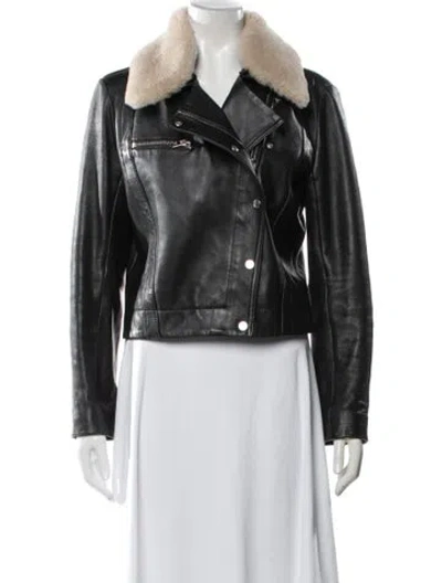 Pre-owned Sandro Leather Biker Jacket