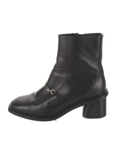Pre-owned Sandro Leather Boots In Black