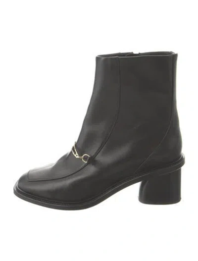 Pre-owned Sandro Leather Boots In Black