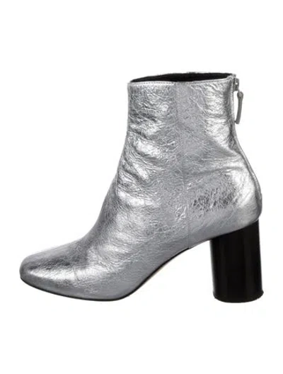 Pre-owned Sandro Leather Boots In Grey