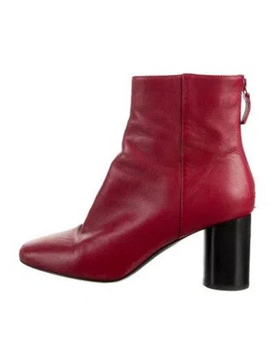 Pre-owned Sandro Leather Boots In Red