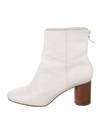 Pre-owned Sandro Leather Boots In White