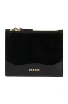 Sandro Leather Card Holder In Black