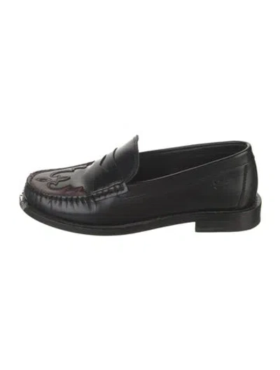 Pre-owned Sandro Leather Chain-link Accents Loafers In Multi