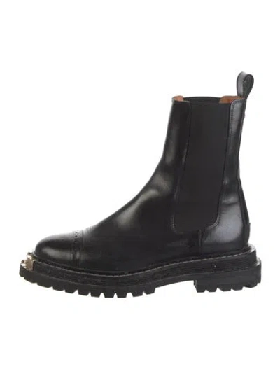 Pre-owned Sandro Leather Chelsea Boots In Black