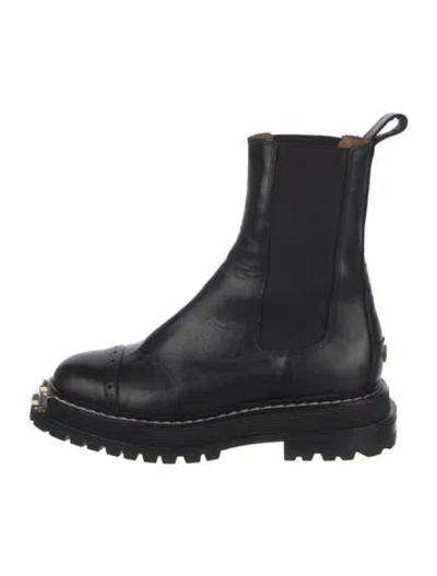 Pre-owned Sandro Leather Chelsea Boots In Black