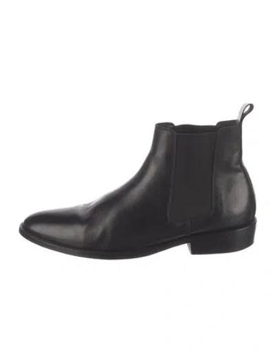 Pre-owned Sandro Leather Chelsea Boots In Black