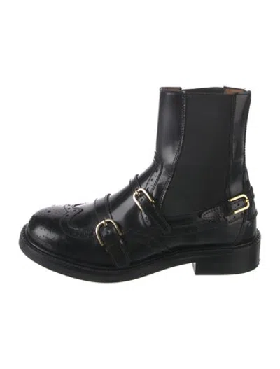 Pre-owned Sandro Leather Chelsea Boots In Black