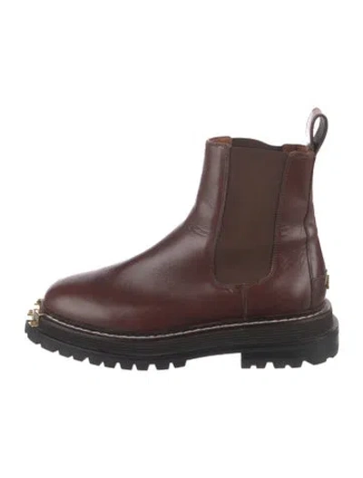 Pre-owned Sandro Leather Chelsea Boots In Brown