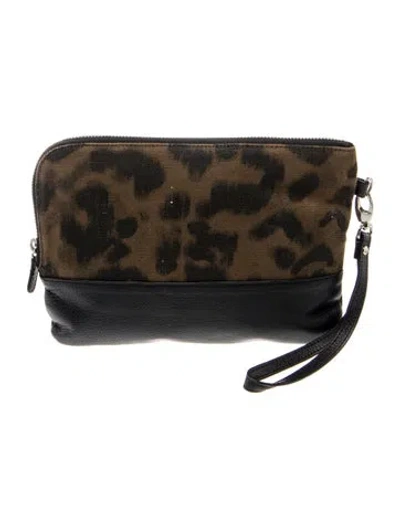 Pre-owned Sandro Leather Clutch In Multi
