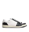 Sandro Low-top Leather Sneakers In Beige