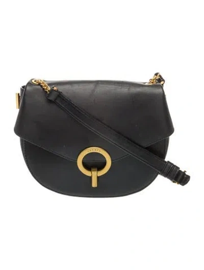 Pre-owned Sandro Leather Crossbody Bag In Black