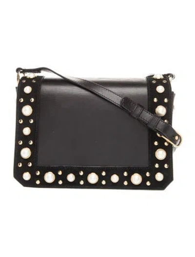 Pre-owned Sandro Leather Crossbody Bag In Black