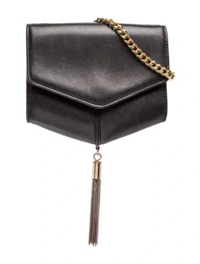 Pre-owned Sandro Leather Crossbody Bag In Black