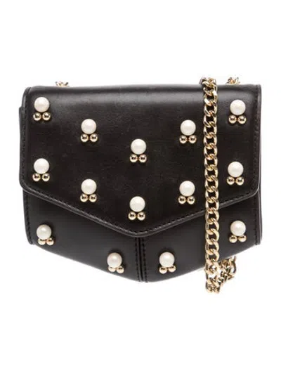 Pre-owned Sandro Leather Crossbody Bag In Black