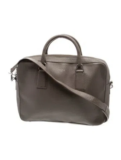 Pre-owned Sandro Leather Crossbody Bag In Gray