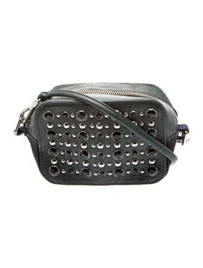 Pre-owned Sandro Leather Crossbody Bag In Green