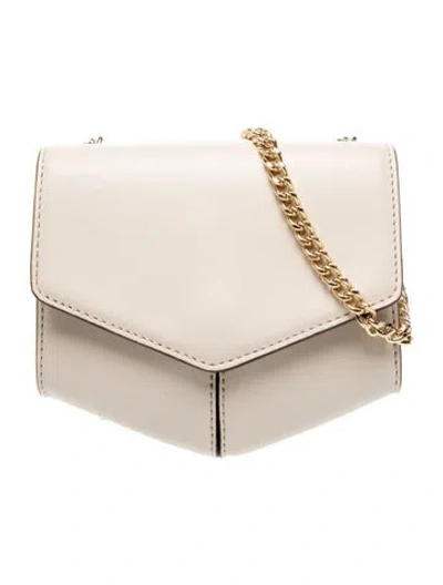 Pre-owned Sandro Leather Crossbody Bag In Neutral