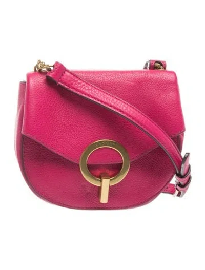 Pre-owned Sandro Leather Crossbody Bag In Pink