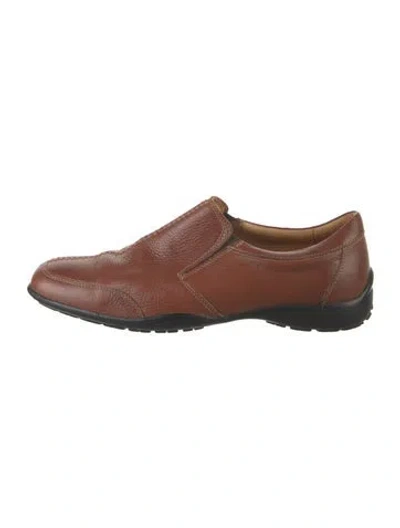Pre-owned Sandro Leather Drivers In Brown