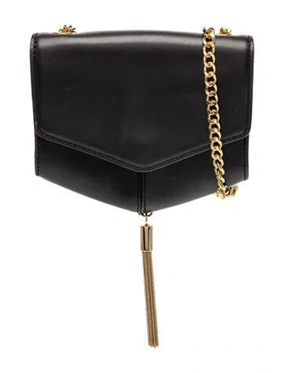Pre-owned Sandro Leather Evening Bag In Black