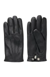 Sandro Leather Gloves In Black