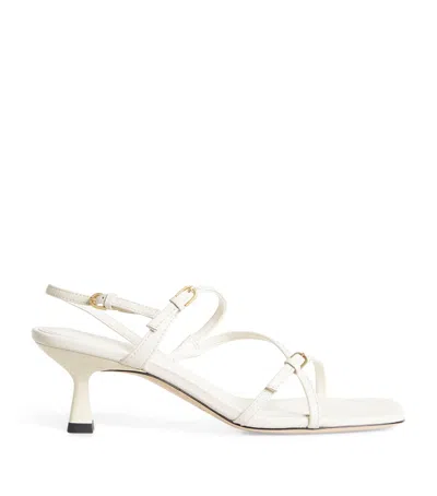Sandro Leather Heeled Sandals 65 In Multi