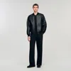 Sandro Leather Jacket In Black
