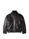 Sandro Leather Jacket In Black