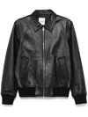 Sandro Leather Jacket In Black