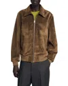 Sandro Leather Jacket In Brown